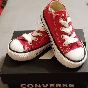 Unisex infant Chuck Taylor's in red!